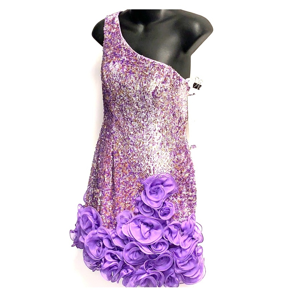Sequin purple dress